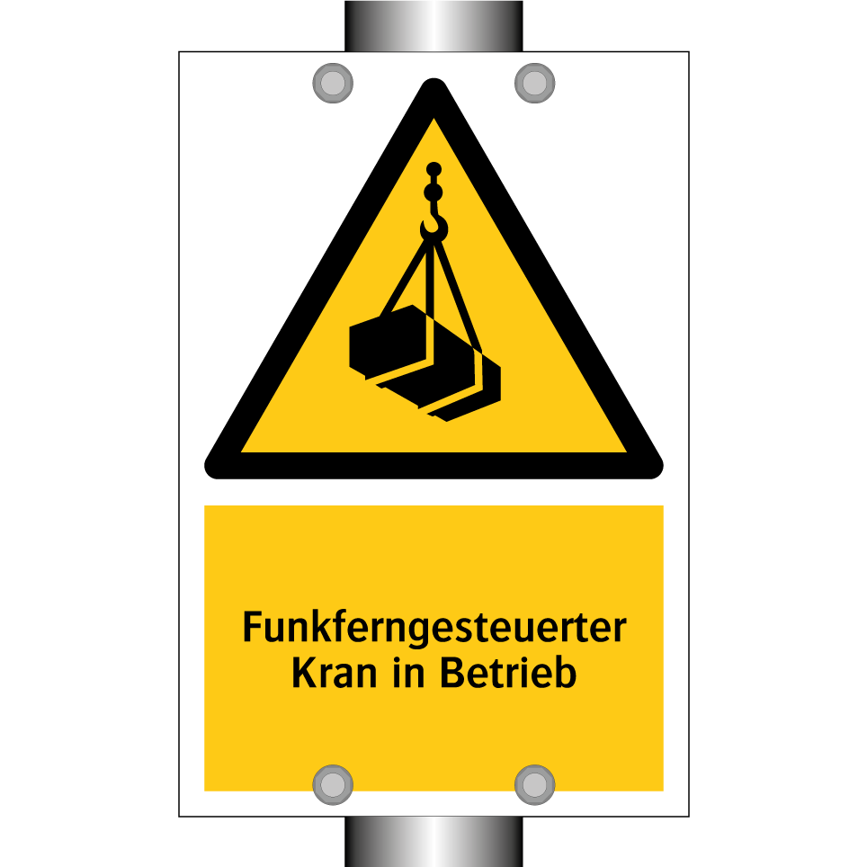 Funkferngesteuerter Kran in Betrieb