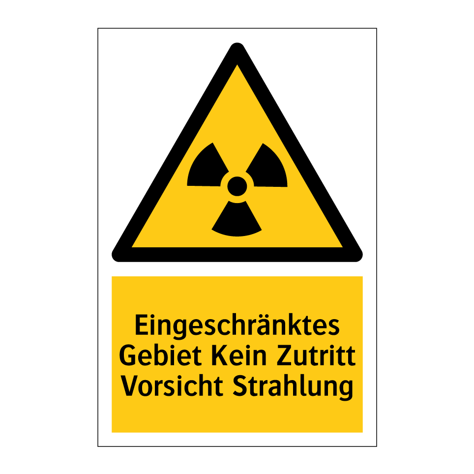 Eingeschränktes Gebiet Kein Zutritt Vorsicht Strahlung