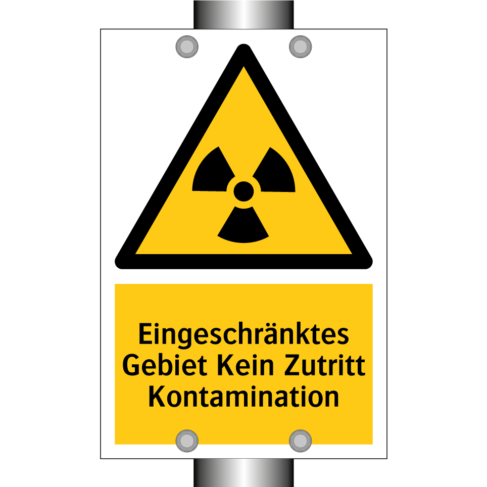 Eingeschränktes Gebiet Kein Zutritt Kontamination