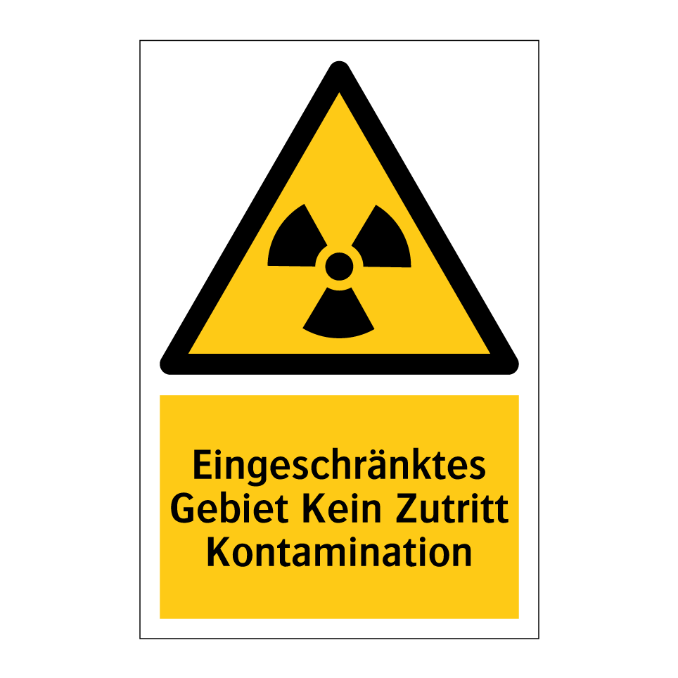 Eingeschränktes Gebiet Kein Zutritt Kontamination