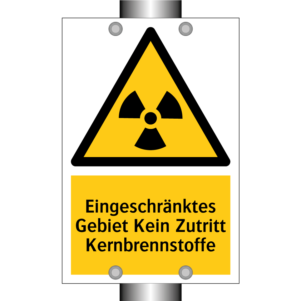 Eingeschränktes Gebiet Kein Zutritt Kernbrennstoffe