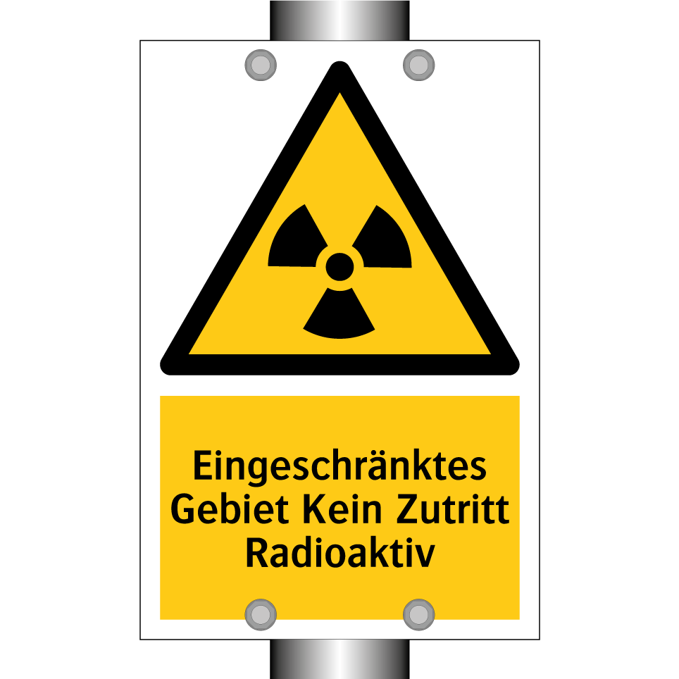 Eingeschränktes Gebiet Kein Zutritt Radioaktiv