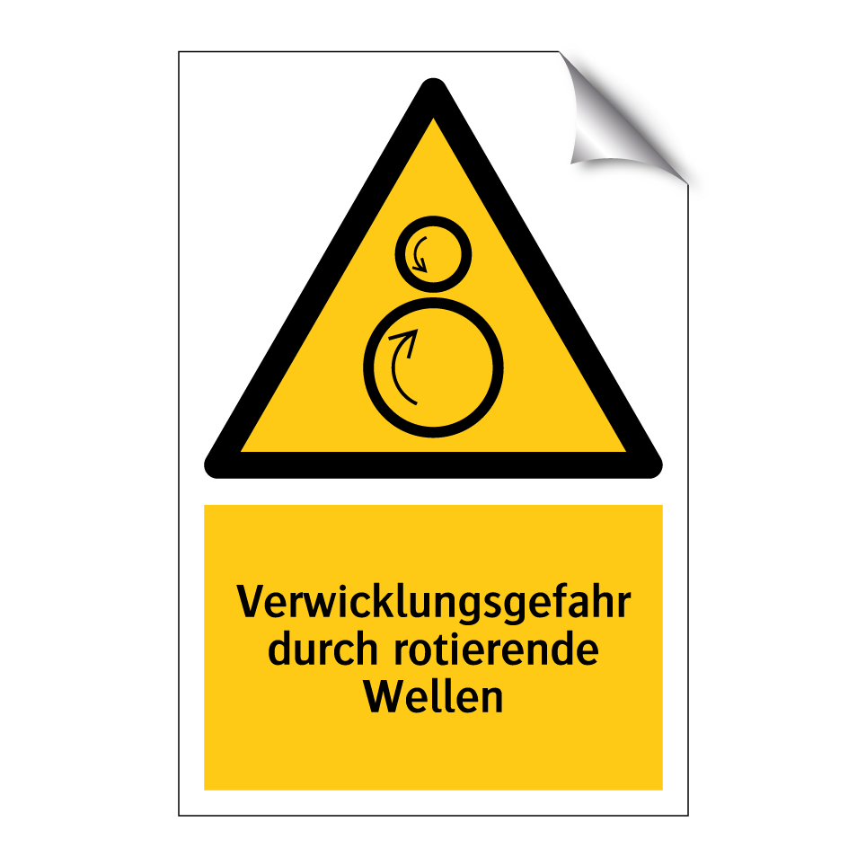 Verwicklungsgefahr durch rotierende Wellen