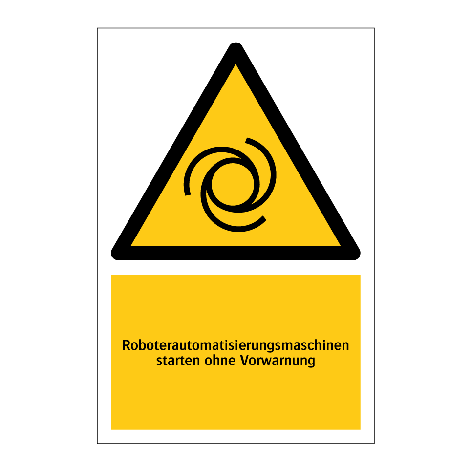 Roboterautomatisierungsmaschinen starten ohne Vorwarnung