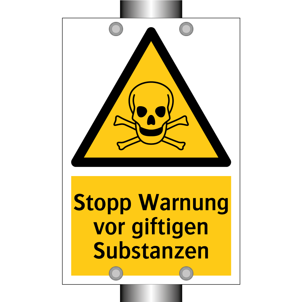 Stopp Warnung vor giftigen Substanzen