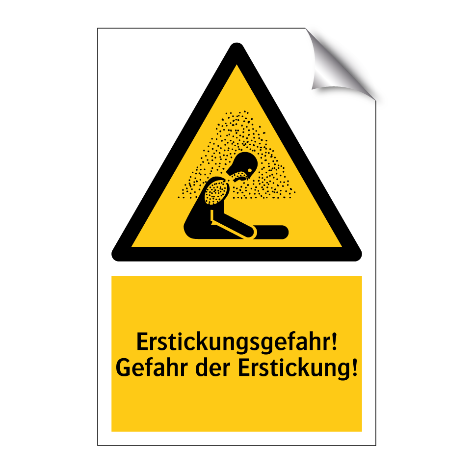 Erstickungsgefahr! Gefahr der Erstickung!