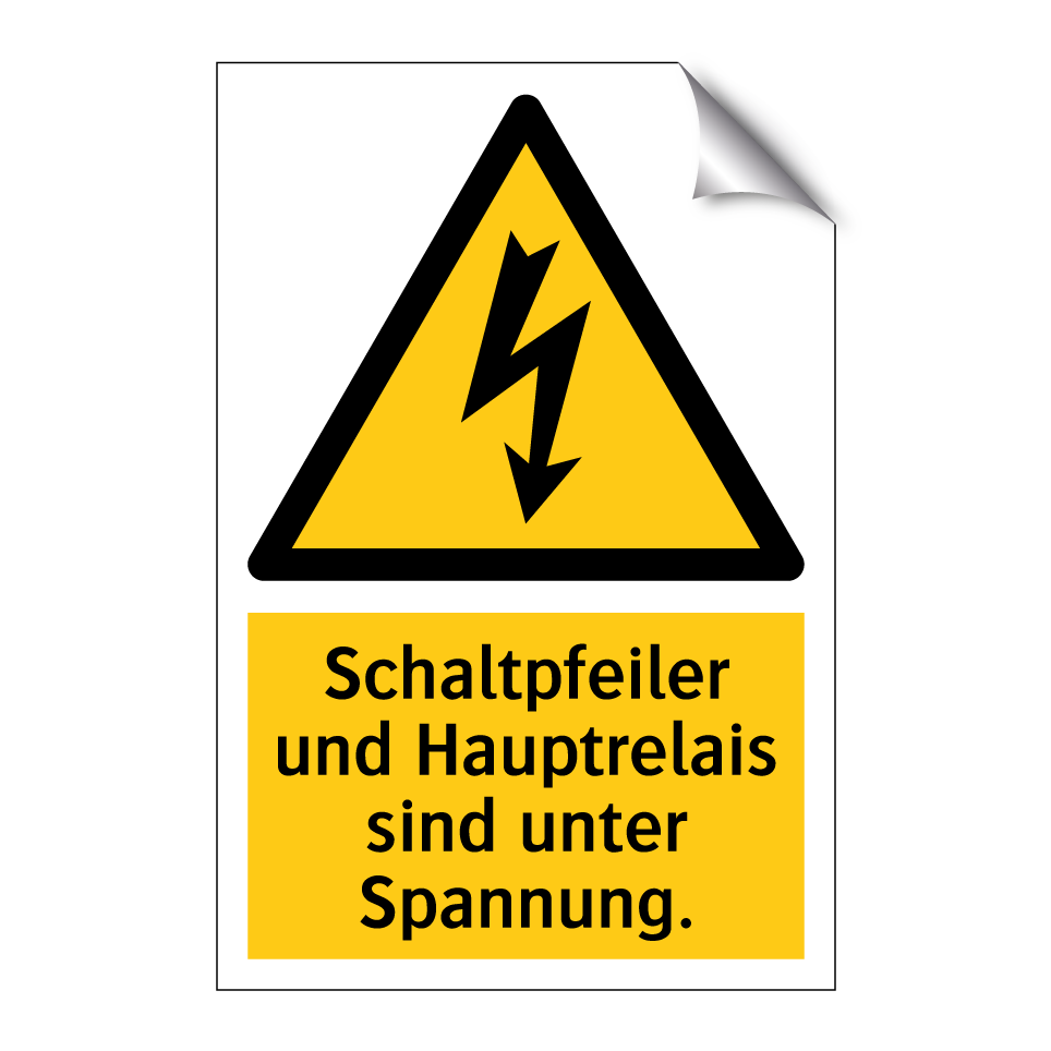 Schaltpfeiler und Hauptrelais sind unter Spannung.