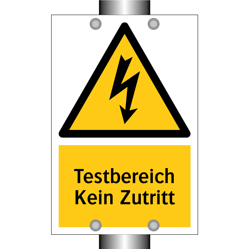 Testbereich Kein Zutritt