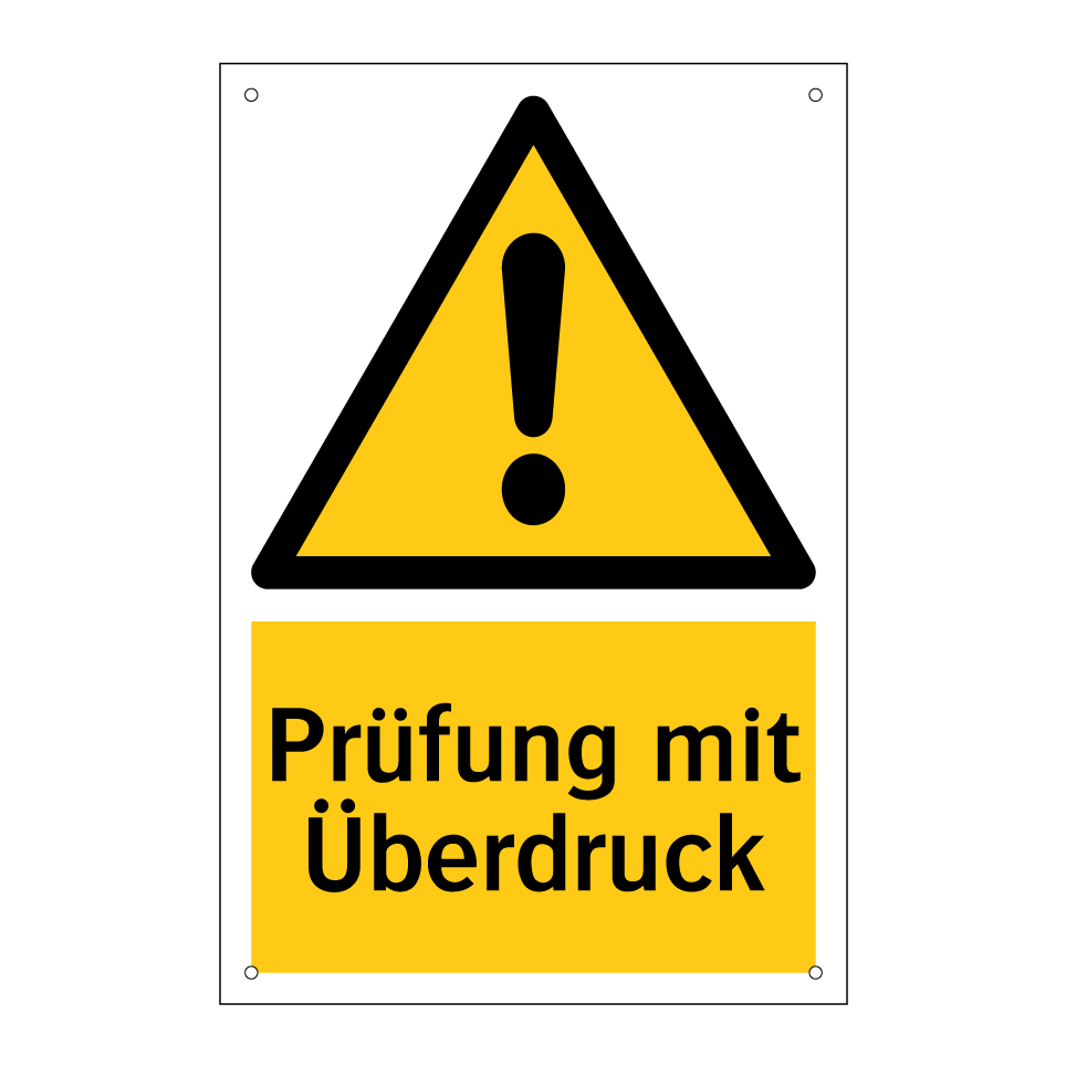 Prüfung mit Überdruck