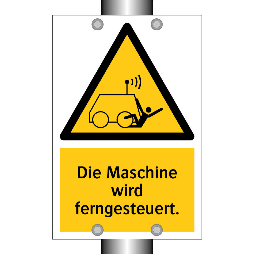 Die Maschine wird ferngesteuert.