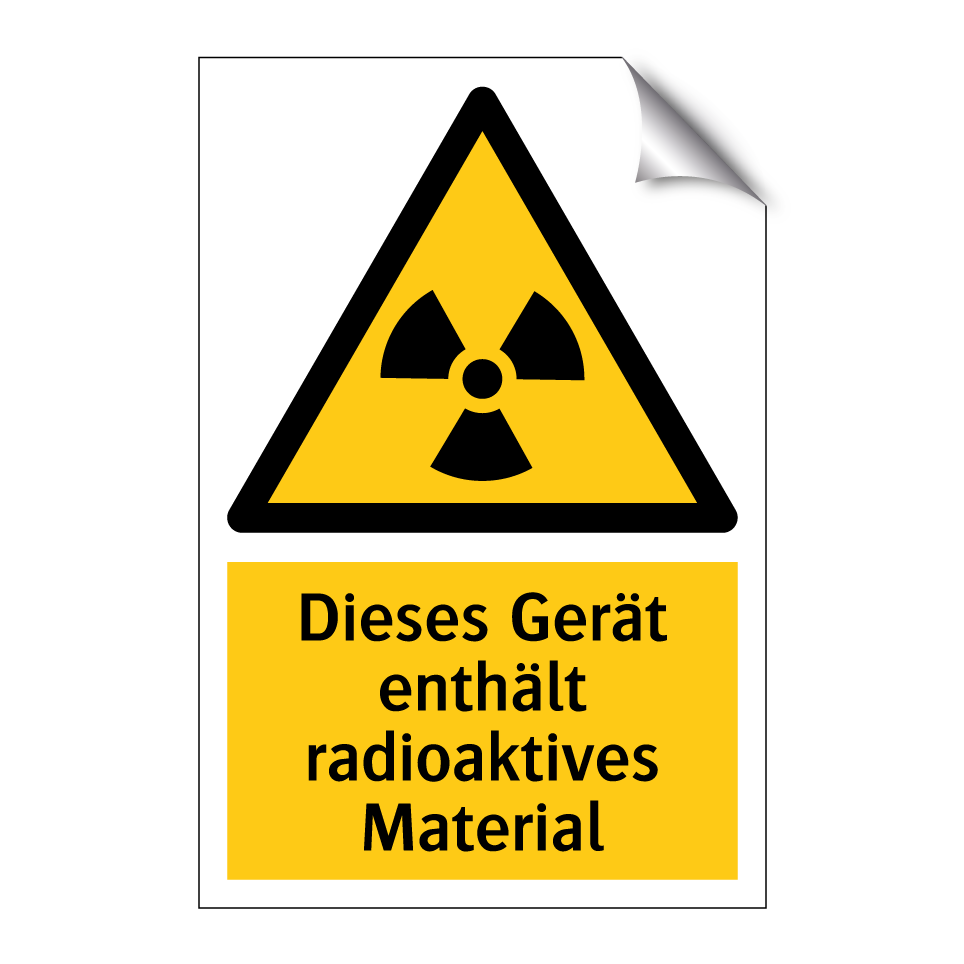 Dieses Gerät enthält radioaktives Material