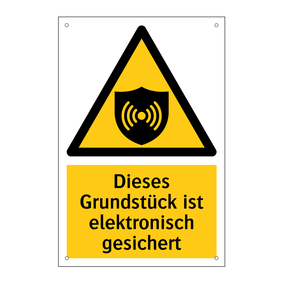 Dieses Grundstück ist elektronisch gesichert
