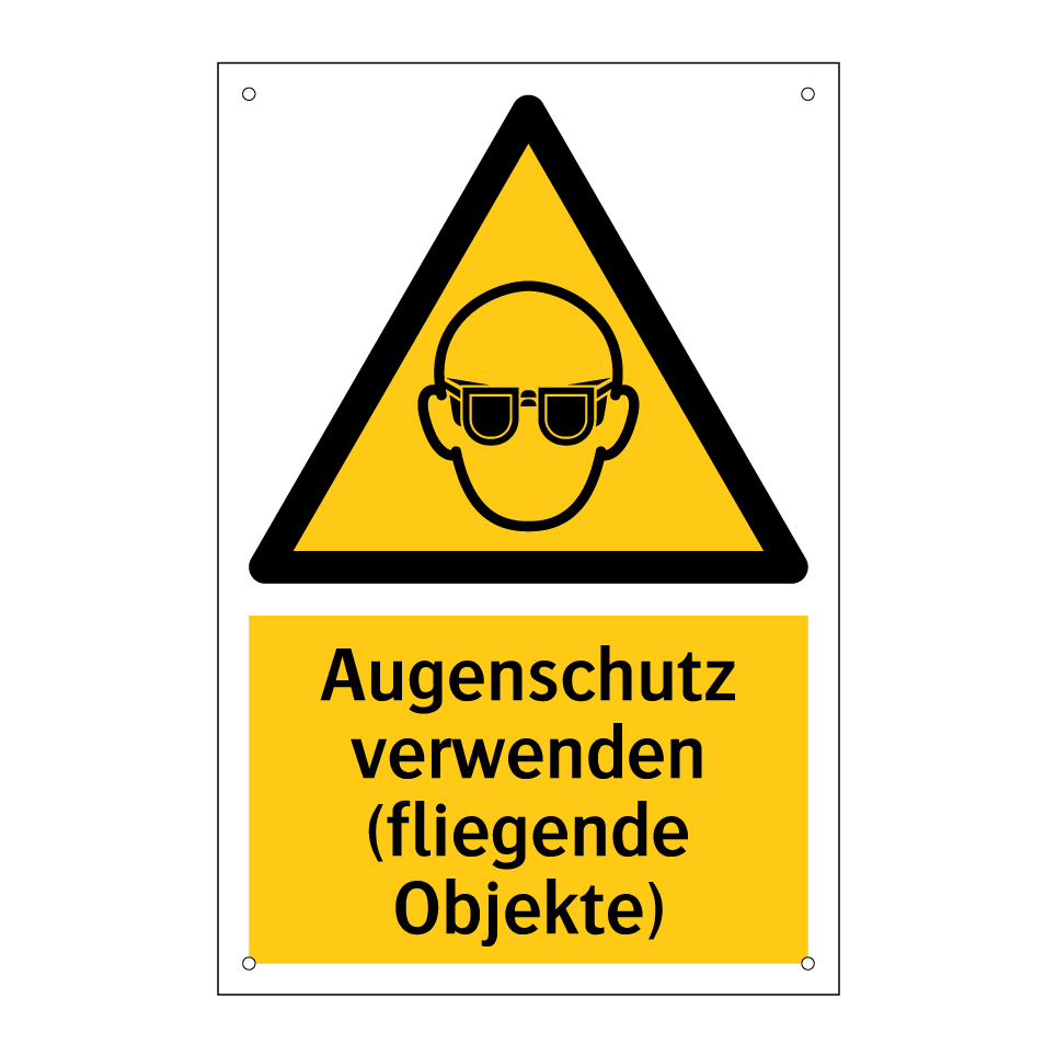 Augenschutz verwenden (fliegende Objekte)