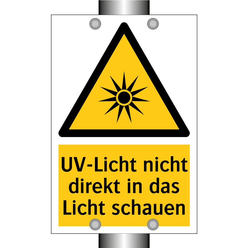 UV-Licht nicht direkt in das Licht schauen