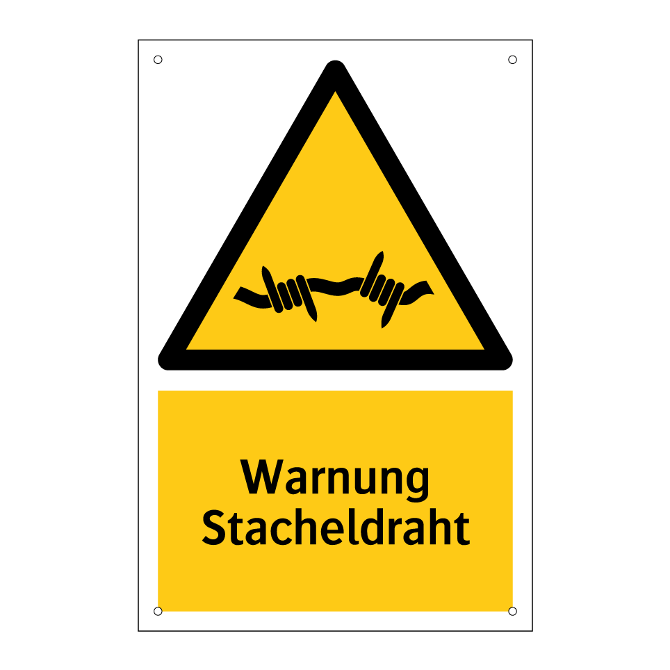 Warnung Stacheldraht