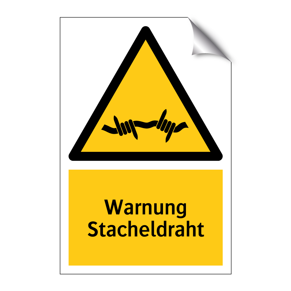 Warnung Stacheldraht