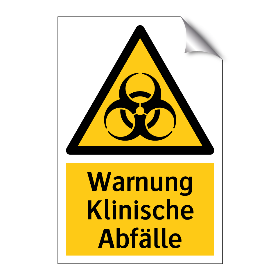 Warnung Klinische Abfälle