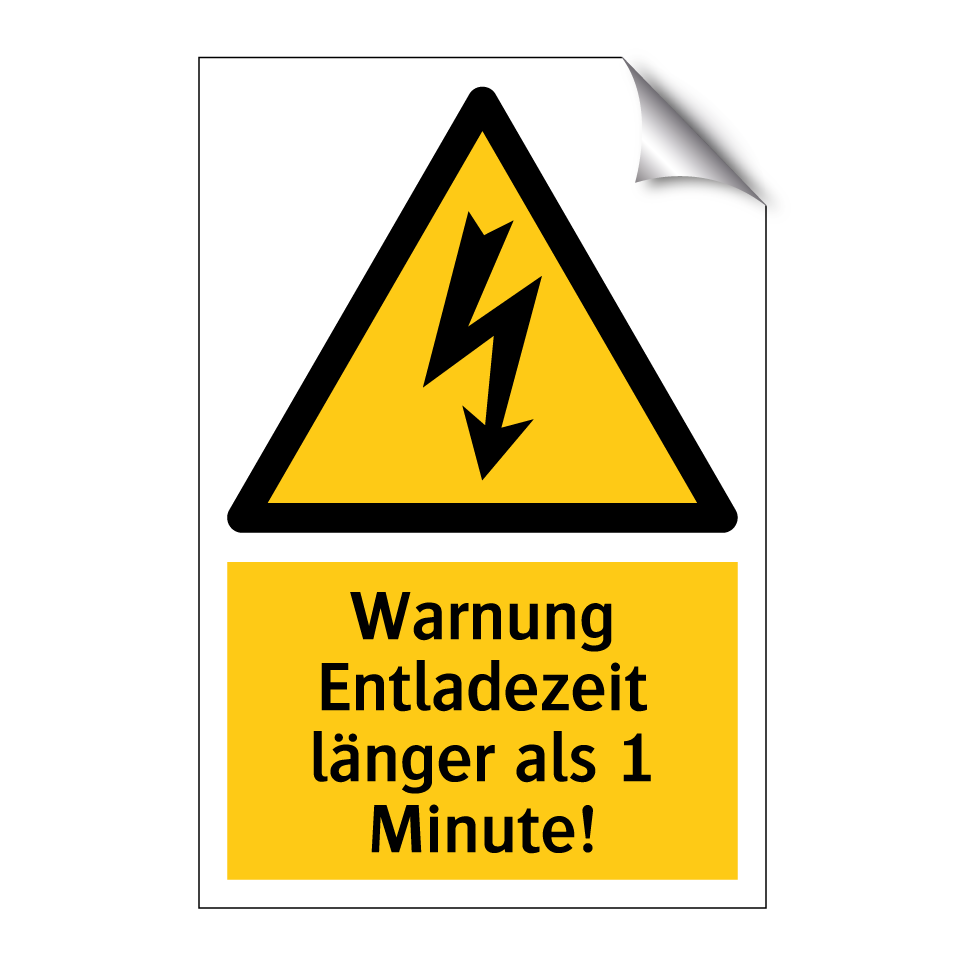 Warnung Entladezeit länger als 1 Minute!