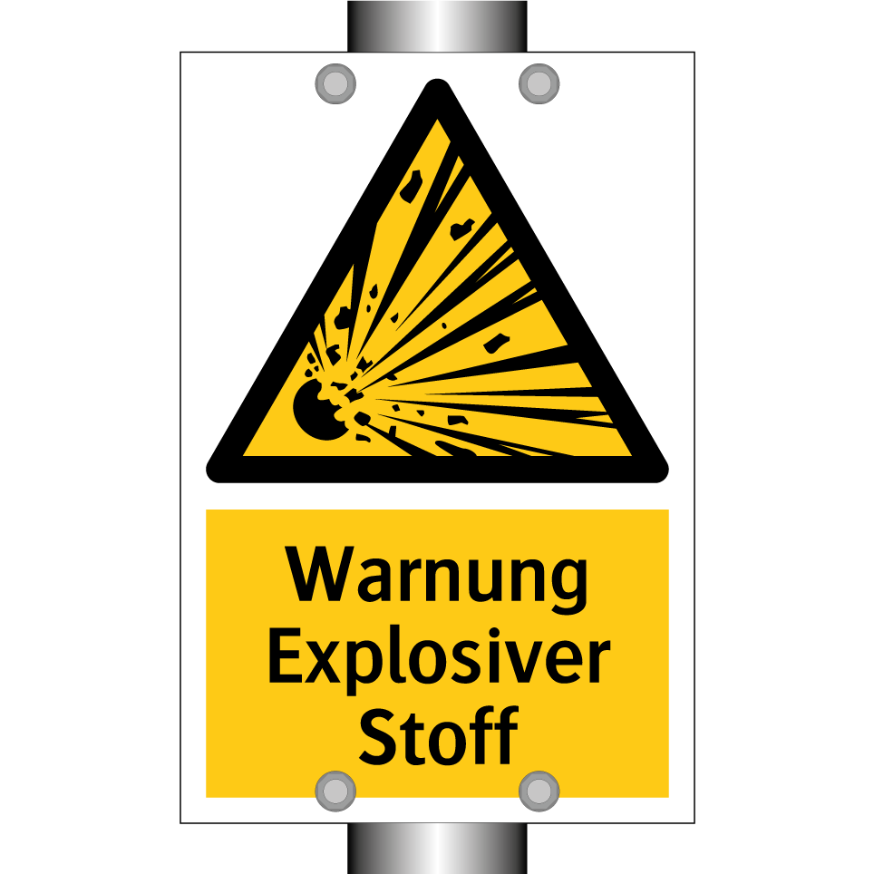Warnung Explosiver Stoff