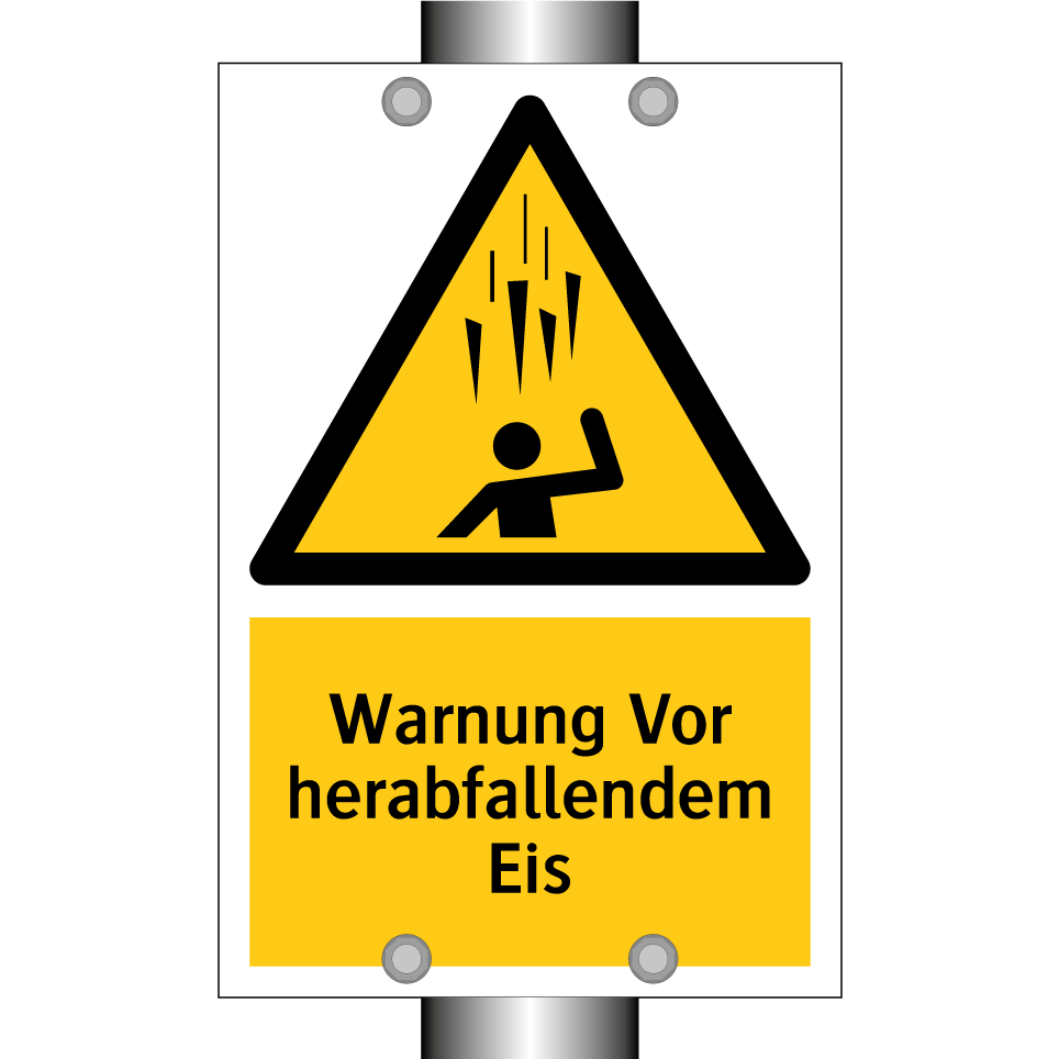 Warnung Vor herabfallendem Eis