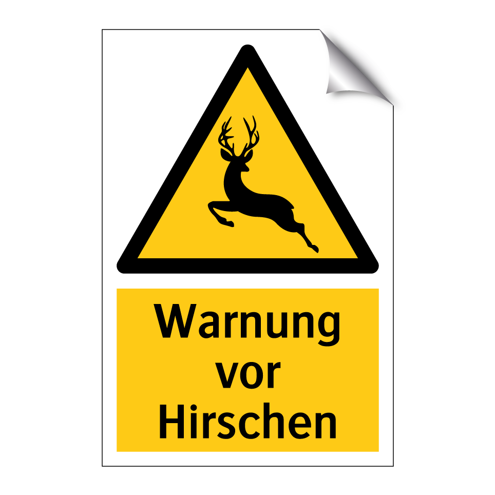 Warnung vor Hirschen