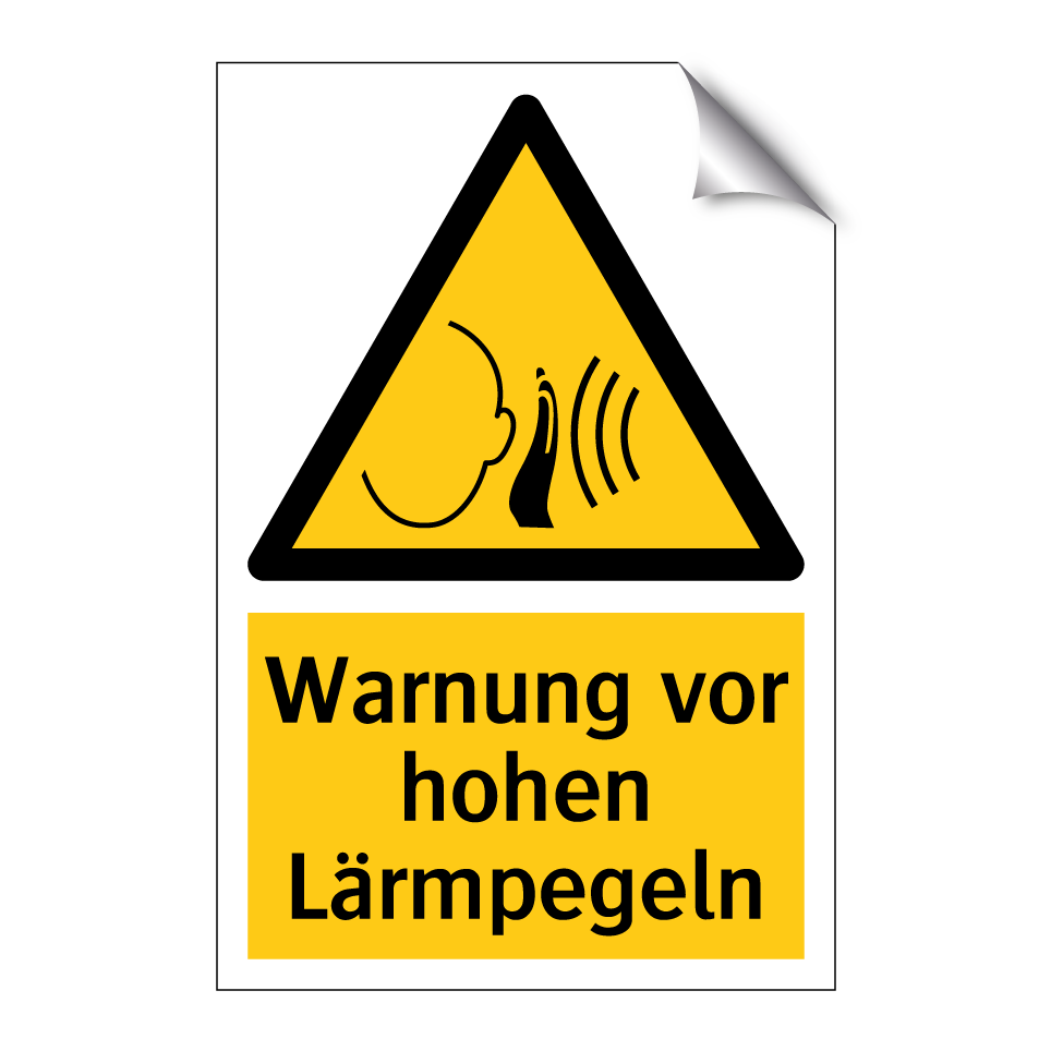 Warnung vor hohen Lärmpegeln
