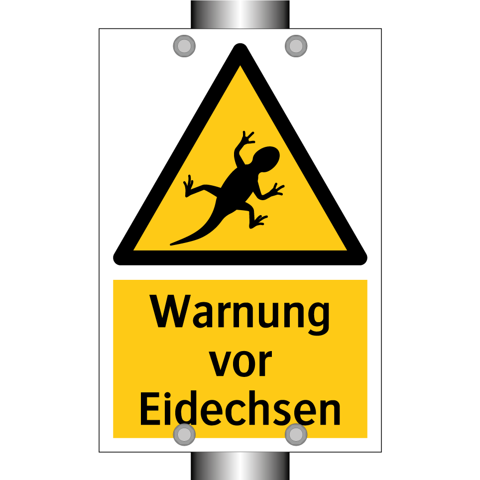 Warnung vor Eidechsen
