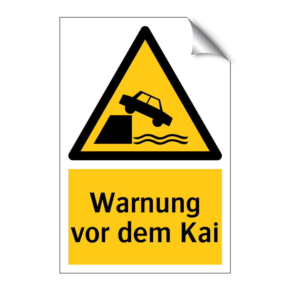 Warnung vor dem Kai