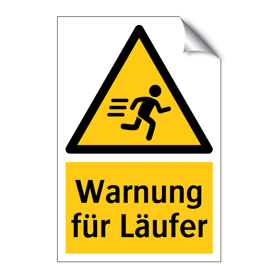 Warnung für Läufer