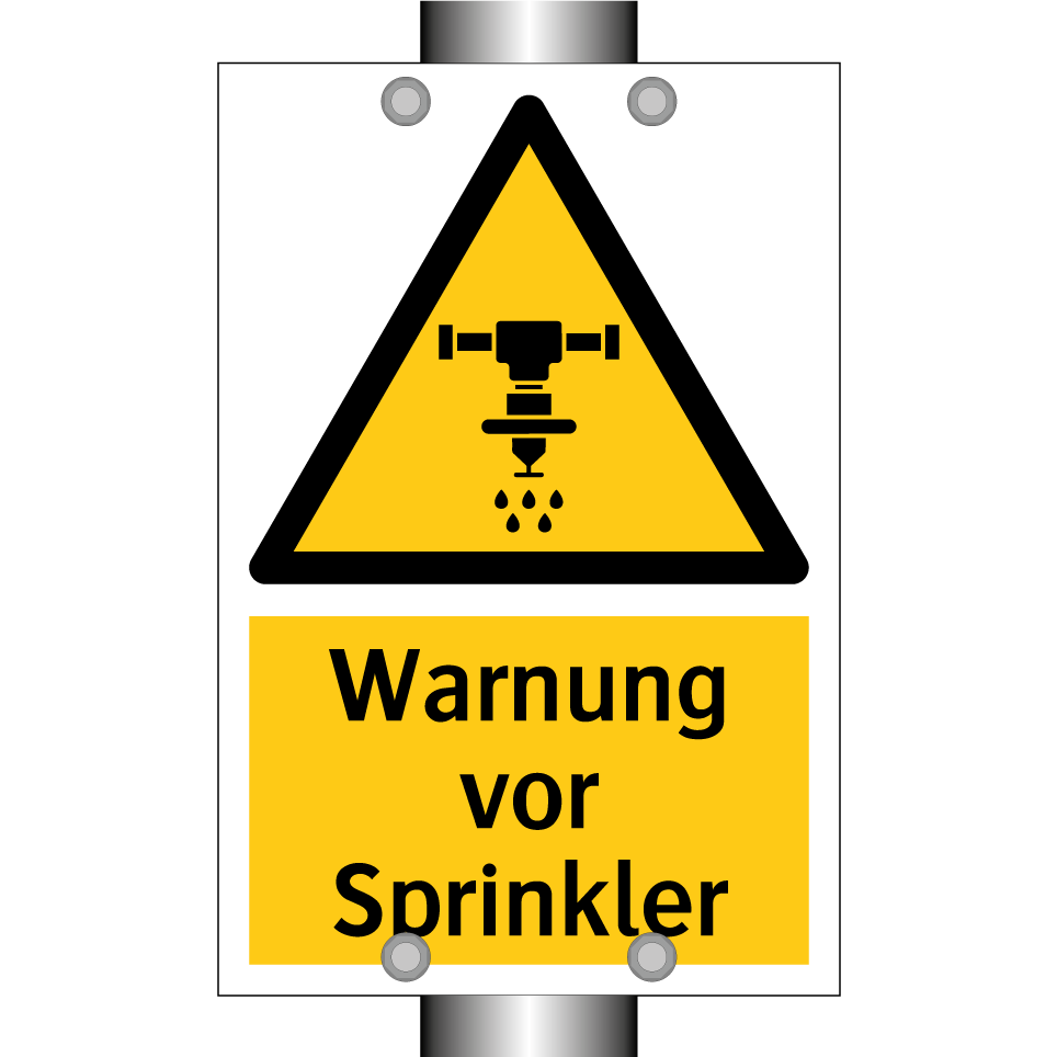 Warnung vor Sprinkler