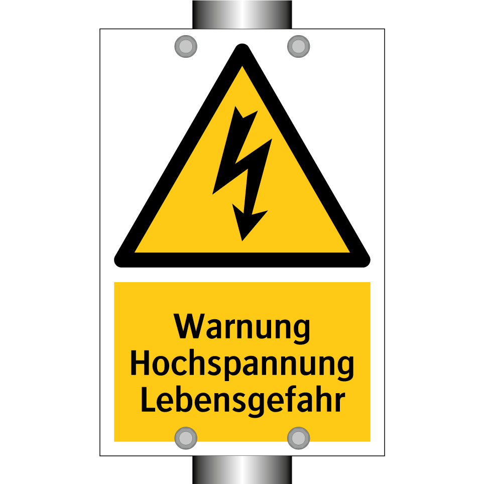 Warnung Hochspannung Lebensgefahr