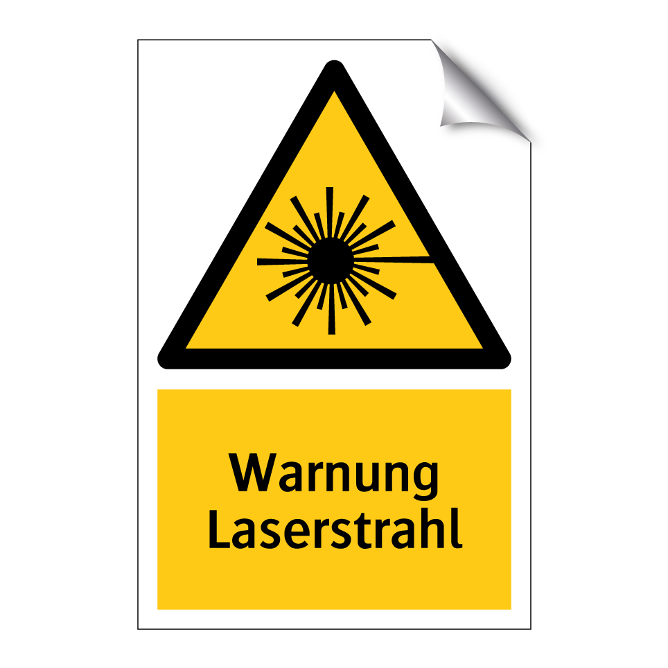 Warnung Laserstrahl