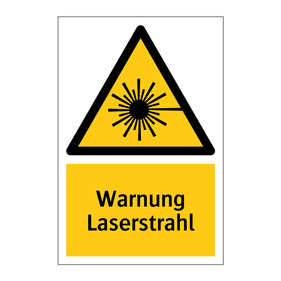 Warnung Laserstrahl