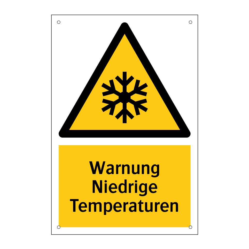 Warnung Niedrige Temperaturen