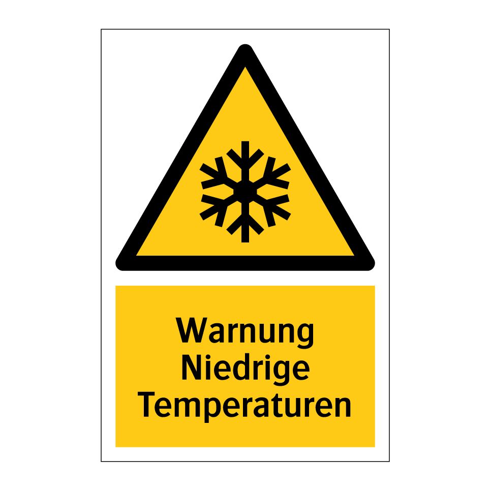 Warnung Niedrige Temperaturen