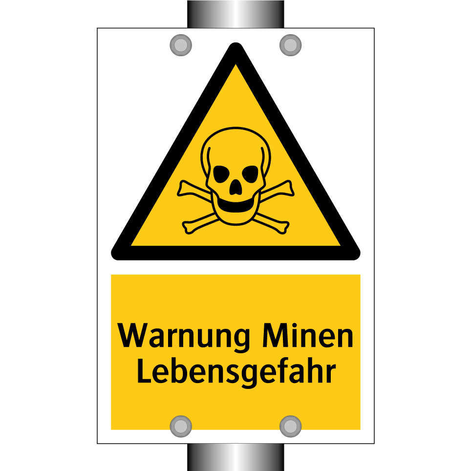 Warnung Minen Lebensgefahr