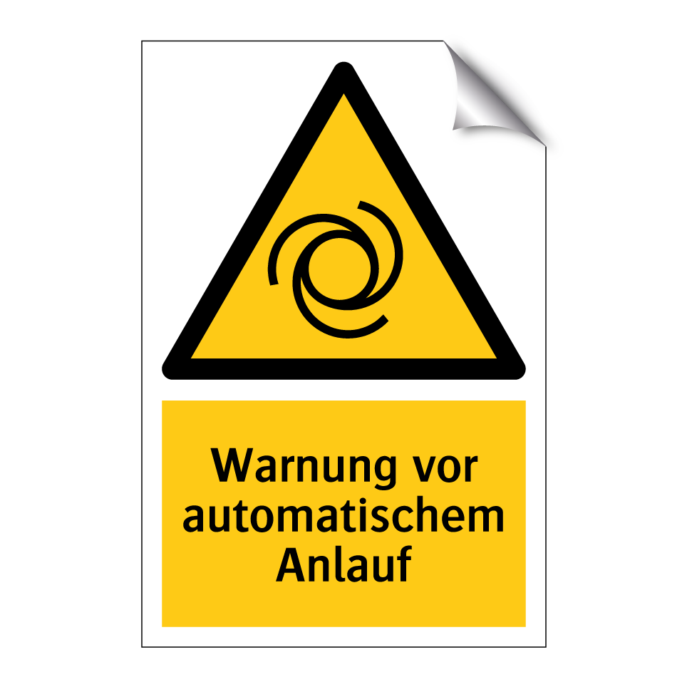 Warnung vor automatischem Anlauf