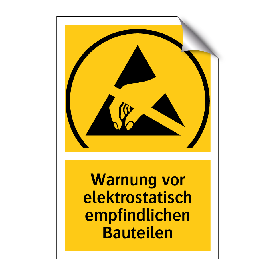 Warnung vor elektrostatisch empfindlichen Bauteilen