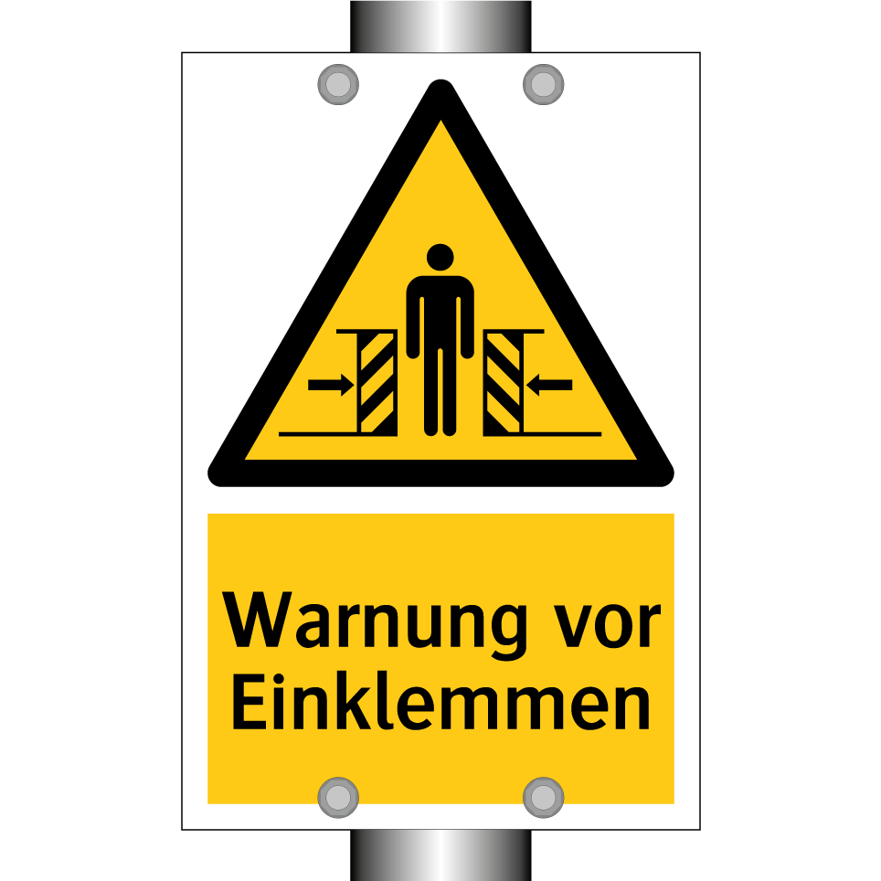 Warnung vor Einklemmen
