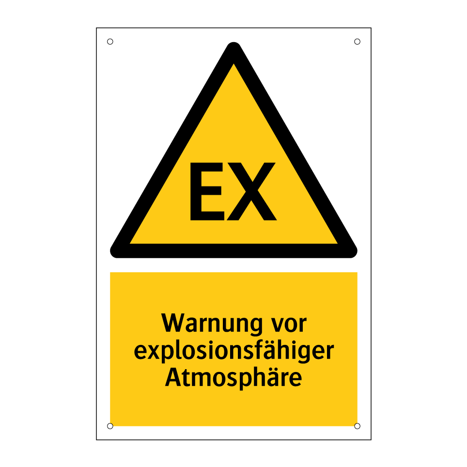 Warnung vor explosionsfähiger Atmosphäre
