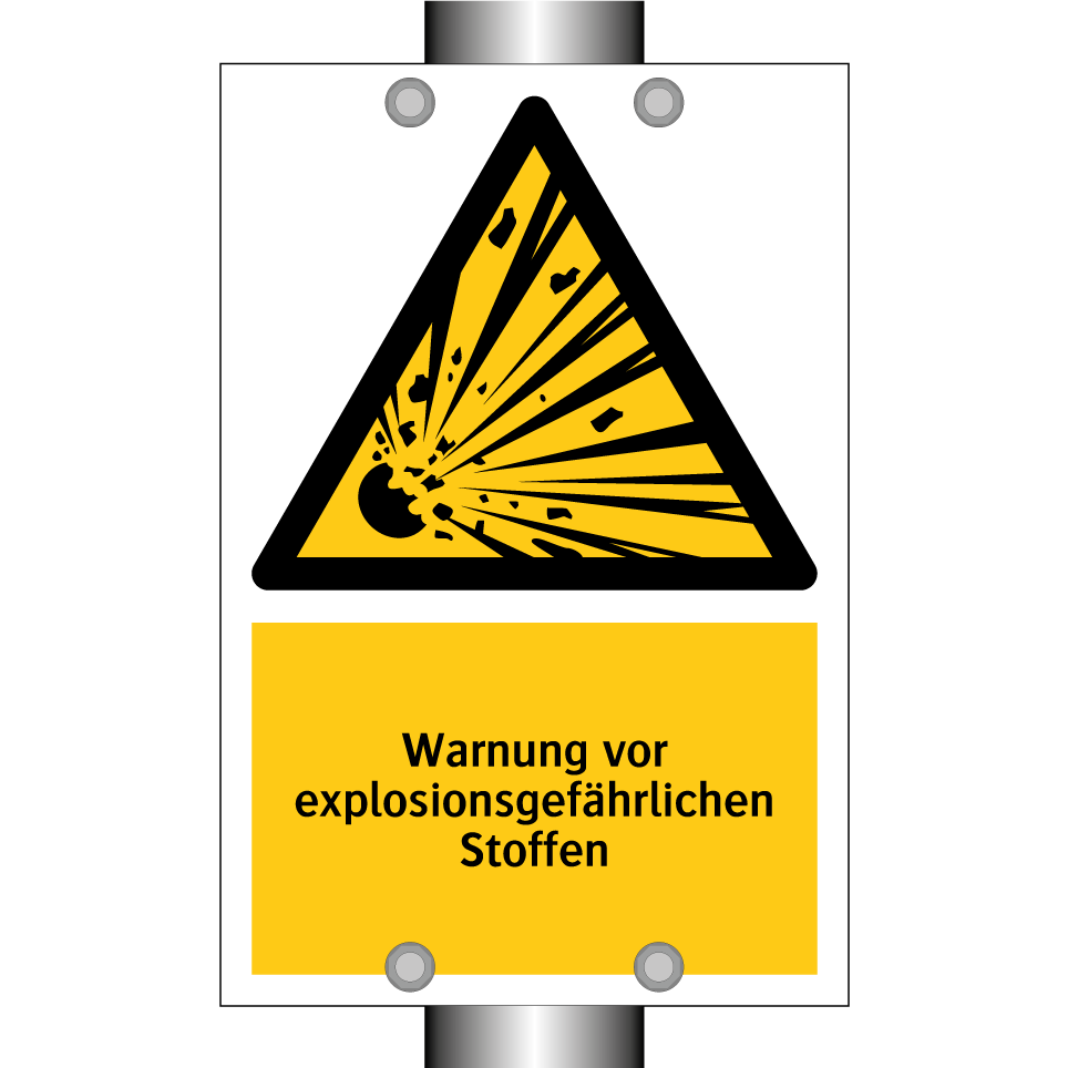 Warnung vor explosionsgefährlichen Stoffen