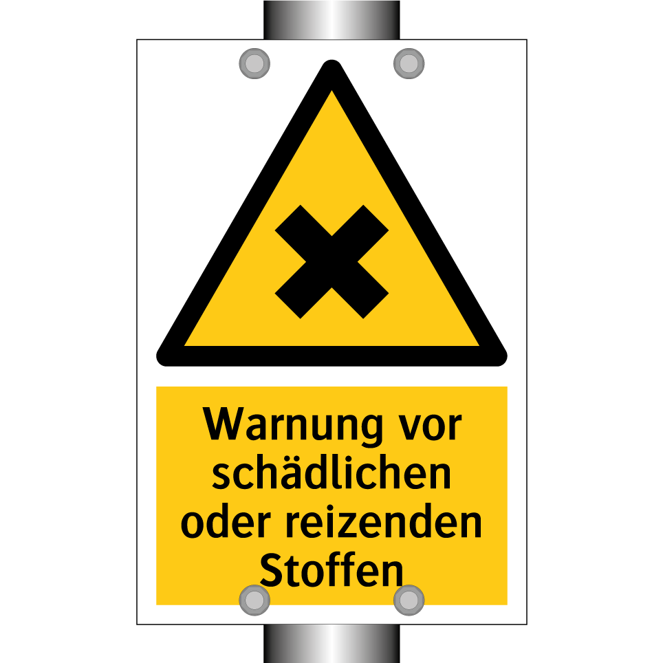 Warnung vor schädlichen oder reizenden Stoffen