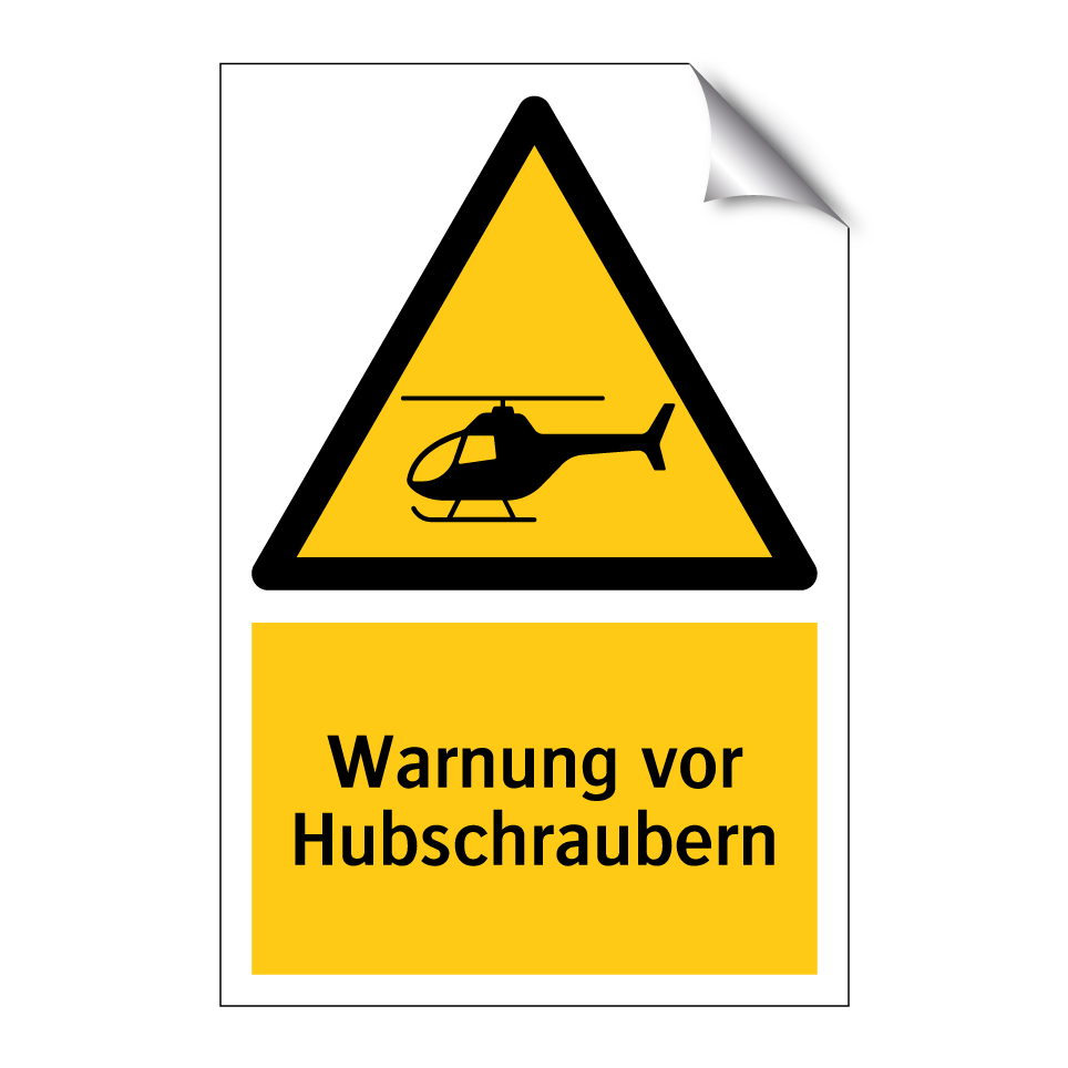 Warnung vor Hubschraubern