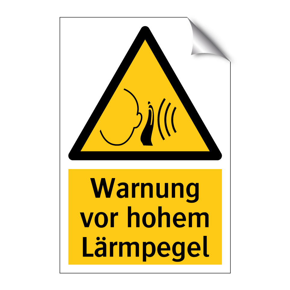 Warnung vor hohem Lärmpegel