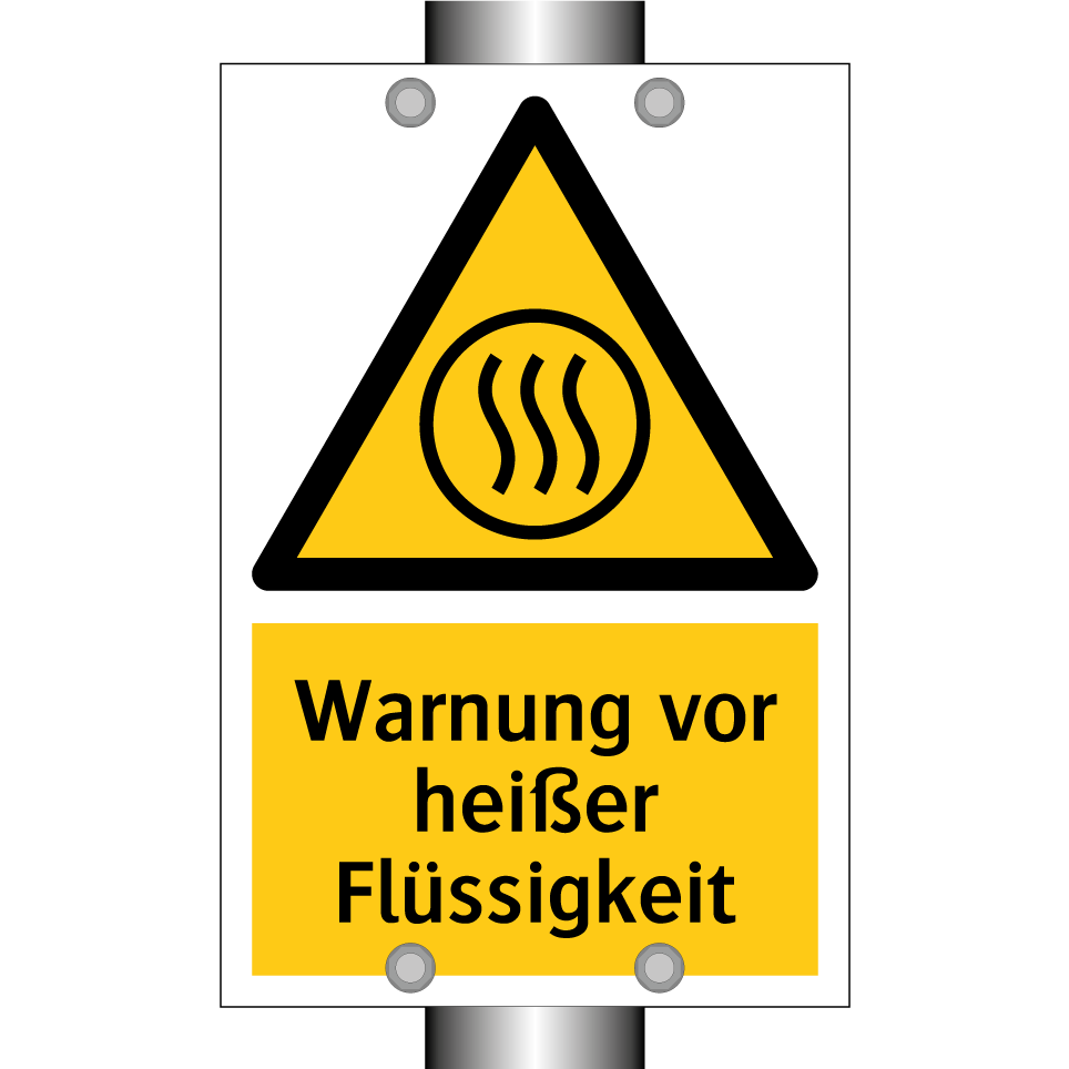 Warnung vor heißer Flüssigkeit