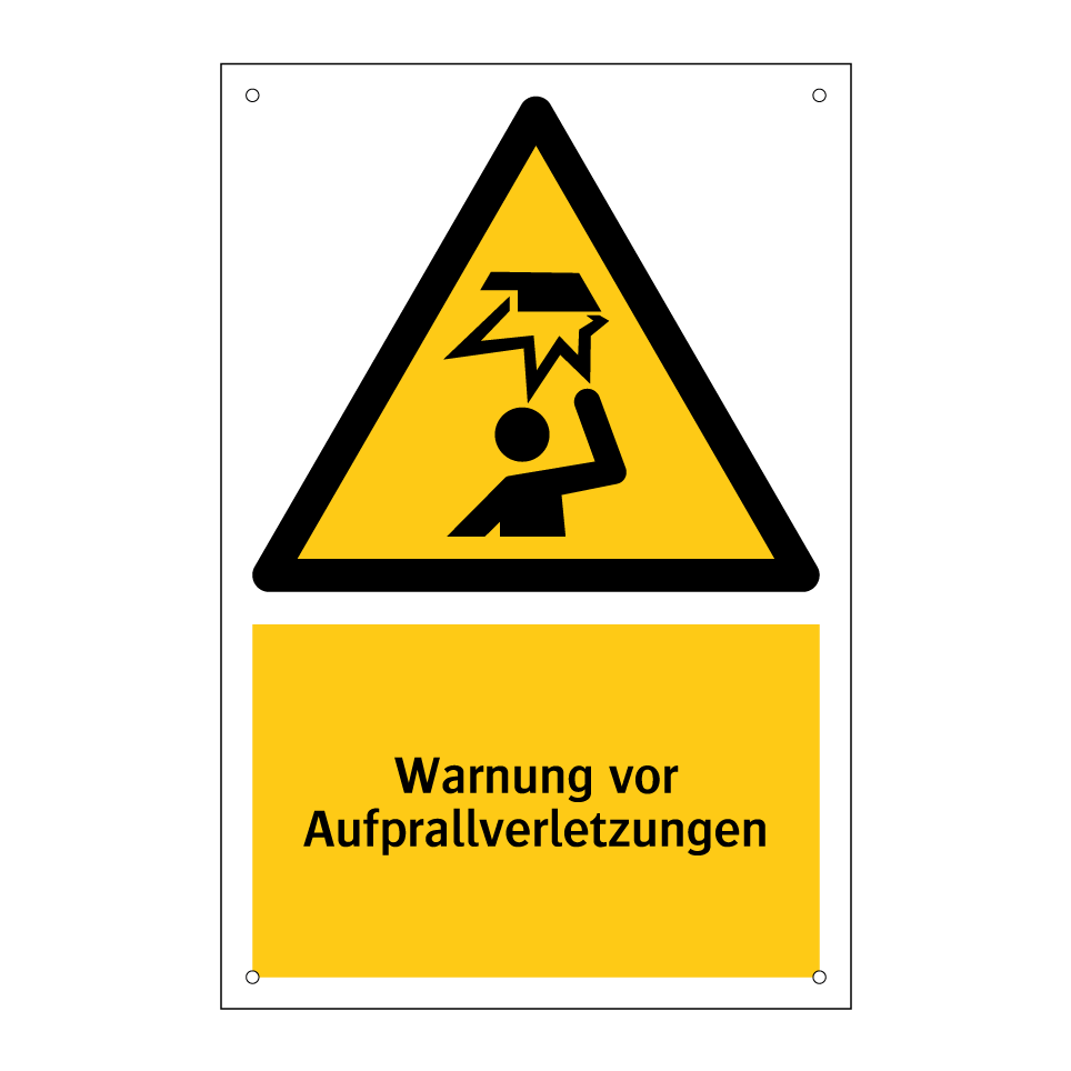 Warnung vor Aufprallverletzungen