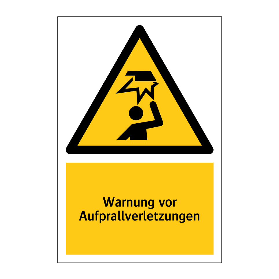 Warnung vor Aufprallverletzungen