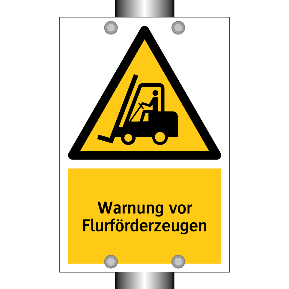 Warnung vor Flurförderzeugen