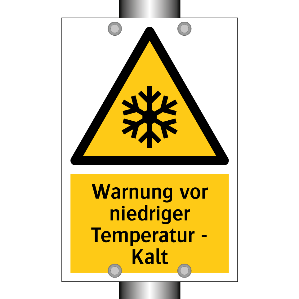 Warnung vor niedriger Temperatur - Kalt