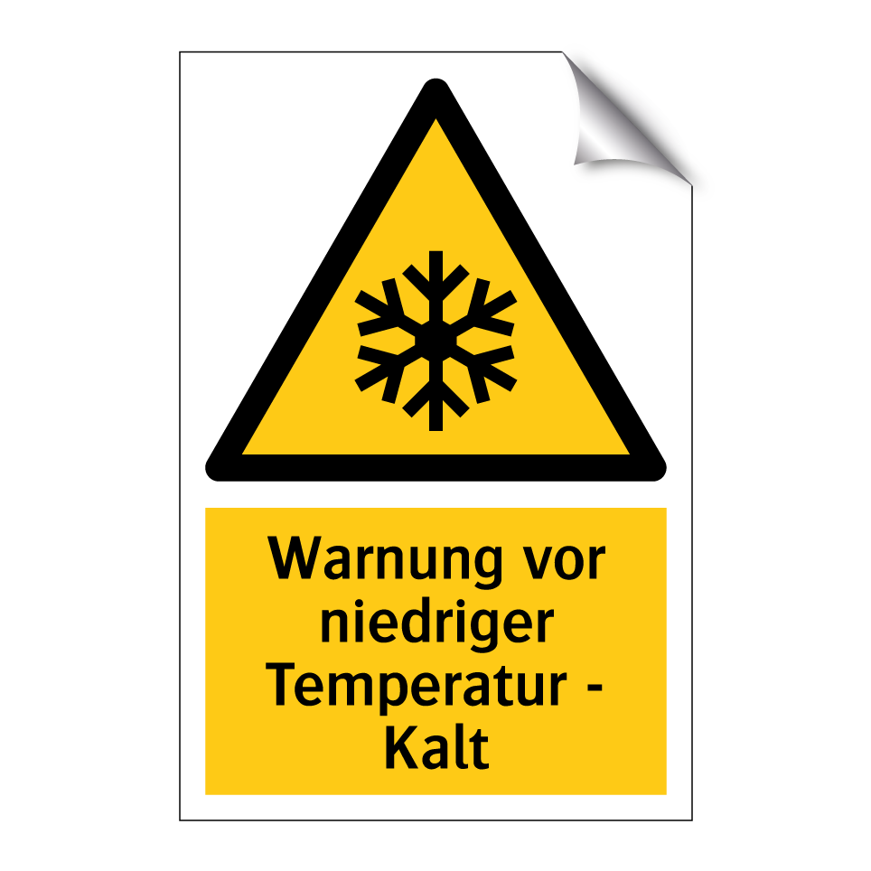 Warnung vor niedriger Temperatur - Kalt
